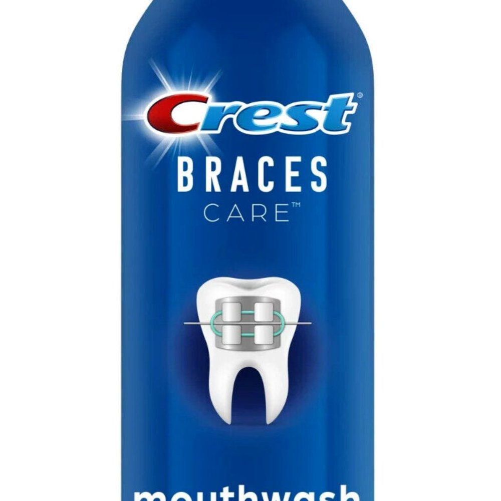 Crest Braces Care Mouthwash, Fresh Mint, 16 fl oz 2 PACK